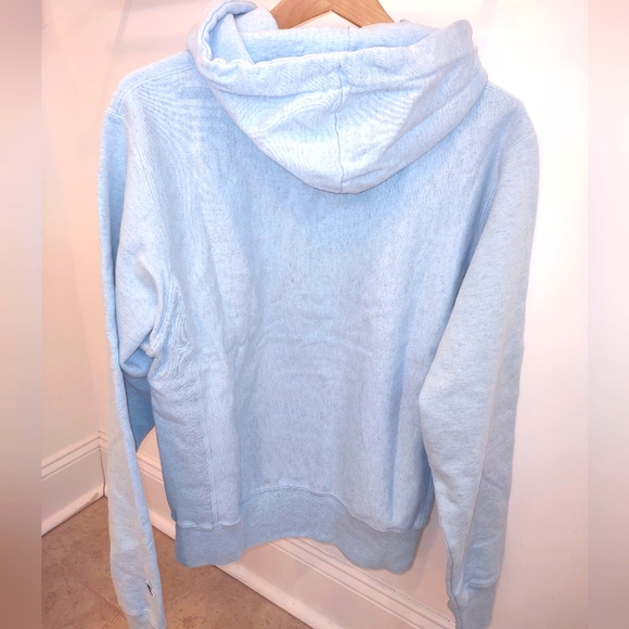 Champion Classic C Relaxed Heathered Reverse Weave Hoodie Sweatshirt - Picture 4 of 8